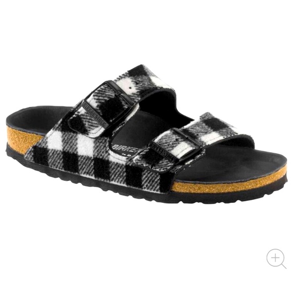 RARE Birkenstock Black & White Check Arizona - Fall Plaid - Picture 3 of 9